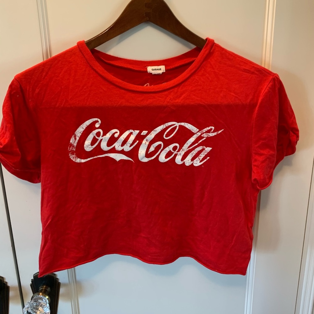 garage coca cola crop top